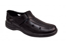 Pantofi barbati casual din piele naturala, decupati, cu scai, calapod lat, GKR24N
